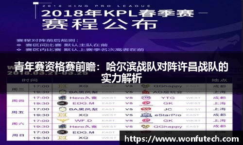 青年赛资格赛前瞻：哈尔滨战队对阵许昌战队的实力解析